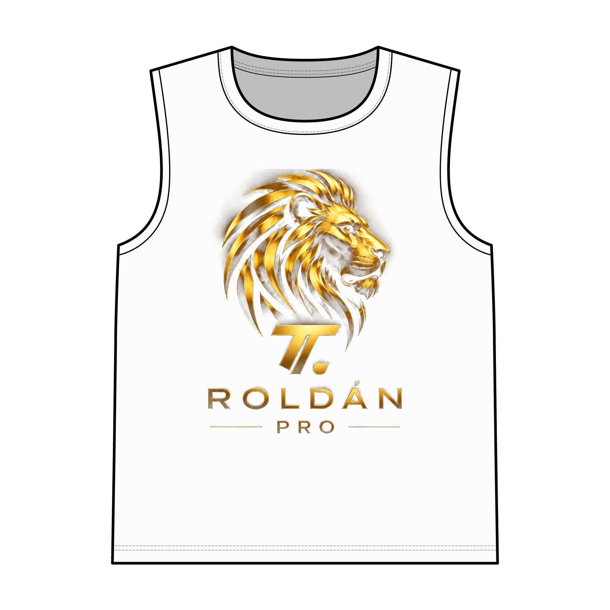 Lion Crest Garment-Dyed Tank Top — Roldán Pro Logo Athletic Sleeveless Shirt